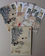 Maxi Cards(B) Taiwan 2016 Ancient Chinese Painting Stamps Tea Palace Museum Bridge Mount Tree - Maximumkarten