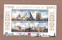 AC - TURKEY BLOCK STAMP  - XXXth OLYMPIC GAMES LONDON 2012 SOUVENIR SHEET MNH 27 JULY 2012 - Blocks & Sheetlets