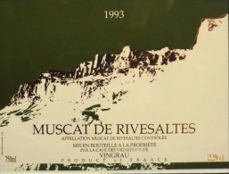 ETIQUETTE De VIN - MUSCAT De RIVESALTES 1993 - Rivesaltes Contrôlée - SPECIMEN - Parf. Et. - - Languedoc-Roussillon