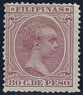 ESPAÑA/FILIPINAS 1896/97 - Edifil #130 - MLH * - Philipines