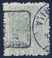 ESPAÑA/FILIPINAS 1898 - Edifil #130D - VFU - Variedad: Sobrecarga Invertida - Philipines