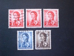 STAMPS HONG KONG 香港 1962 Queen Elizabeth II - Watermark Upright 茅根 中國 - Usati