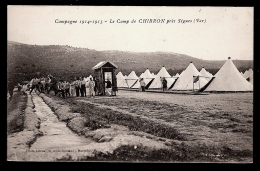 CPA ANCIENNE- SIGNES (83)- LE CAMP DE CHIBRON- LE LAVOIR- LES TENTES- BELLE ANIMATION GROS PLAN - Signes