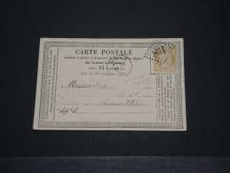FRANCE - Carte Précurseur - Impression Défectueuse Du Timbre - Juil 1874 - A Voir - P18618 - Tarjetas Precursoras