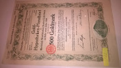122) AZIONI TEDESCHE 1926 DEUTSCHE CENTRAL-BODENKREDIT-VEREINIGUNG 1000 GOLDMARK, VEDI FOTO - Bank & Insurance