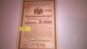 99) AZIONI TEDESCHE 1925 PREUBISCHE ZENTRALSTADTSCHAFT,500 GOLDMARK, VEDI FOTO - Bank & Insurance