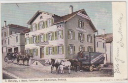 Switzerland - Herisau - I. Wessner - Bauhof, Fuhrhalterei Und Mobeltransport - Litho - Herisau