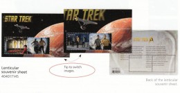 STAR TREK 50th Ann, LENTICULAR 3D ANIMATED Souvenir Sheet  Canada 2016 - Collezioni