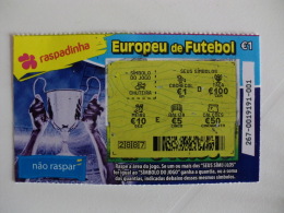 Loterie/ Lottery/ Loteria/ Lotaria Instant Instantânia Raspadinha  Jogo Nº 267 Europeu De Futebol Portugal - Lotterielose