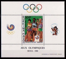 (018) Burkina Faso  1988 / Sport / Seoul Olympics Sheet / Bf / Bloc  ** / Mnh  Michel BL 130 - Burkina Faso (1984-...)