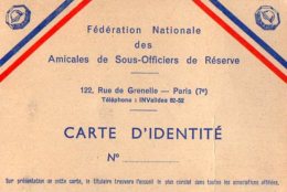 VP4630 - MILITARIA - Carte D'identité - Amicales Des Sous - Officiers De Réserves - Mr M.MEUNIER à MONTBELIARD - Documenten