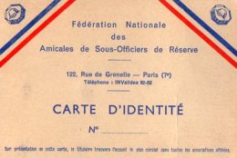 VP4630 - MILITARIA - Carte D'identité - Amicales Des Sous - Officiers De Réserves - Mr M.MEUNIER à MONTBELIARD - Documents
