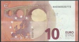 10  EURO DRAGHI  GERMANY  XA X001 I3   UNC - 10 Euro