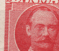 Denmark 1907 Mi. 54    10 Ø Frederik VIII. ERROR Variety "Red Spot In Forhead" (2 Scans) - Variétés Et Curiosités