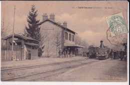 SAINT SAUVEUR(89)1906-la Gare - Saint Sauveur En Puisaye