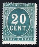 SPAIN 1897 WAR TAX 20c Mint - Impuestos De Guerra