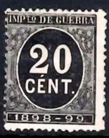 SPAIN 1898 WAR TAX 20c Mint - Kriegssteuermarken