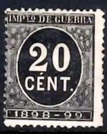 SPAIN 1898 WAR TAX 20c Mint - Impuestos De Guerra