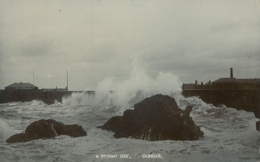 GB DUNBAR / A Stormy Day / CARTE GLACEE - East Lothian