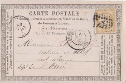 France Entier Postale, Postal Stationary Card, Used With Postmark 32 - Precursor Cards