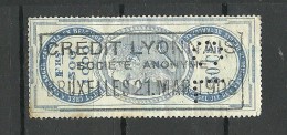 BELGIEN Belgium 0 1908 Revenue Fremdensteuer Tax - Stamps