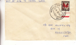 Afrique Du Sud - Lettre De 1963 - Oblitération Marion Island - Fleurs - Expédié Vers Muizenberg - Covers & Documents
