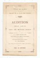 G-I-E , Programme , Ville De Paris , 4 Pages ,1925, Audition De Vieilles Marches Et Vieux Airs Militaires Français - Programs