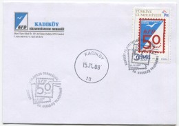 TURQUIE,TURKEI TURKEY ISTANBUL KADIKOY PHILATELIST ASSOCIATION 2008 FIRST DAY COVER - Storia Postale