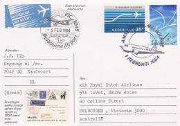 Pays Bas - Carte - Poststempel