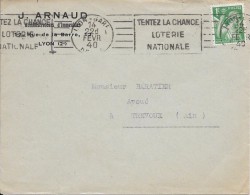 Lettre Type Iris N° 432 Cachet  Gare - 1939-44 Iris