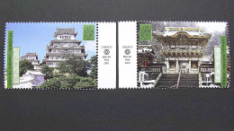 UNO-Wien 333/4 **/mnh, UNESCO-Welterbe: Japan: Adelssitz Himeji-jo, Schreine Und Tempel Von Nikko - Autres & Non Classés