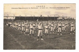 CPA 44 MACHECOUL F G S P F Concours Départemental 10 Aout 1913 Mouvement D'ensemble Des Adultes Militaria Gymnastique - Machecoul