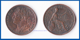 GREAT BRITAIN 1826  GEORGE IV  FARTHING  TYPE 1 COPPER  FINE/VERY FINE CONDITION - Autres & Non Classés