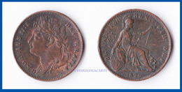 GREAT BRITAIN 1826  GEORGE IV  FARTHING  TYPE 1 COPPER  FINE/VERY FINE CONDITION - Other & Unclassified