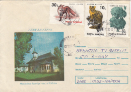 42912- SUCEVITA MONASTERY, COVER STATIONERY, 1995, ROMANIA - Abbeys & Monasteries