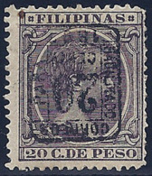 ESPAÑA/FILIPINAS 1898 - Edifil #130H - MLH * - Variedad: Sobrecarga Invertida - Philippinen