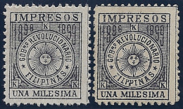 ESPAÑA/FILIPINAS 1898/99 - Edifil #1 Correo Insurrecto - MNH ** - Tonos Diferentes - Philippinen