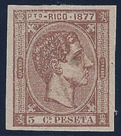 ESPAÑA/PUERTO RICO 1877 - Edifil #13s - MLH * - Puerto Rico