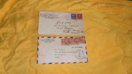 LOT DE 2 ENVELOPPES UNIQUEMENT DE 1940. / LOS ANGELES ET BOSTON A RIO DE JANEIRO. / CACHETS + TIMBRES - Altri & Non Classificati