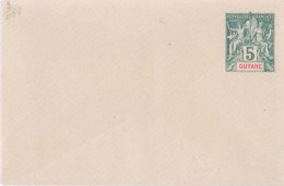 France Colony, French Guiana / Guyane, Postal Stationary Envelope, Entier Postale, Mint - Briefe U. Dokumente