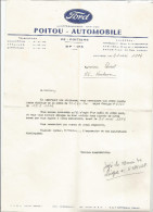 G-I-E , Lettre Commerciale , 1974 , FORD , POITOU - AUTOMOBILE , POITIERS , Vienne - 1950 - ...