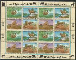 UNO-New York, 2002, 890/93, Gefährdete Arten (X): Fauna.  MNH **, Kleinbogen - Unused Stamps