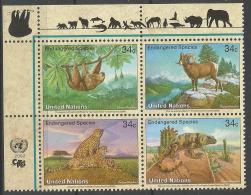 UNO-New York, 2002, 890/93, Gefährdete Arten (X): Fauna.  MNH ** - Unused Stamps