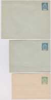 France Colony, French Indochina / Indochine, 3 Postal Stationary, Entier Postale, Mint Inde Indien - Brieven En Documenten