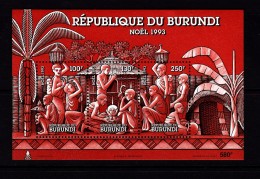 1993 Burundi Christmas  Souvenir Sheet MNH - Nuevos