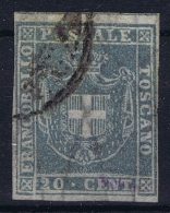 Toscana  Sa 20  Mi 20 B  Used Obl. 1860 Signed/ Signé/signiert/ Approvato - Toscana