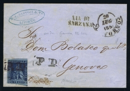 Toscana  1858 Sa 15,  Letter From Livorno To Napoli - Toscana