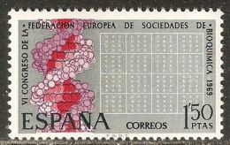 Spain 1969 Mi# 1807 ** MNH - 6th European Congress Of Biochemistry / DNA (Genetic Code) Molecule - 1961-70 Ungebraucht