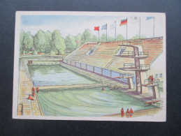 Künstlerkarte Berlin 1951 Schwimmstadion Seyler. Bauten Für Die III. Weltfestspiele Der Jugend Und Studenten. Nr. 289 - Riesen, Arno Von