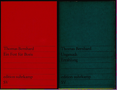 2 X Suhrkamp Bücher : Thomas Bern : Ungenach ( Erzählung ) + Ein Fest Für Boris - Auteurs All.